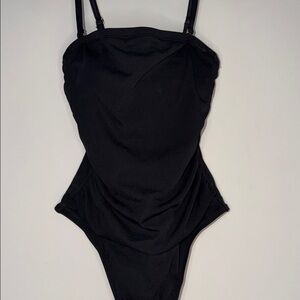 Shade & Shore Black One Piece Swimsuit - padded & removable straps